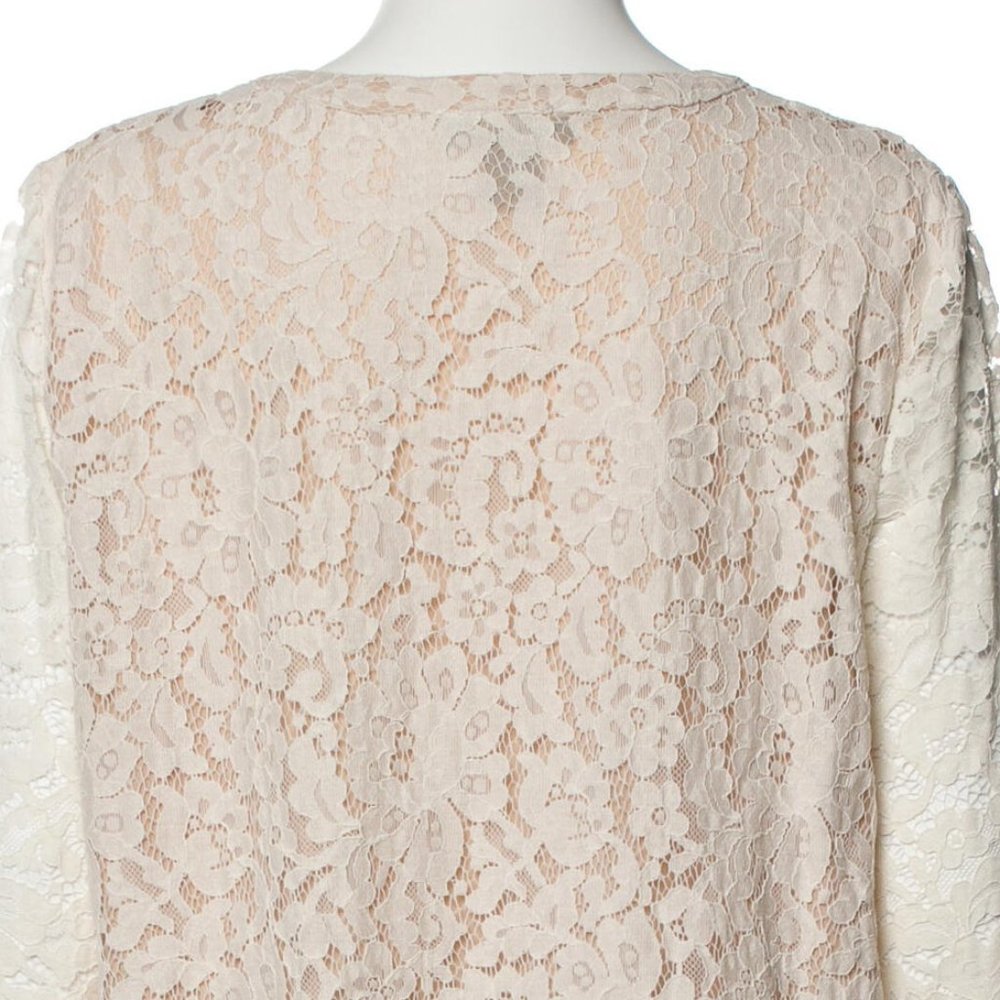 RACHEL ZOE Lined Lace Button Front Blouse | Large - Picture 8 of 8